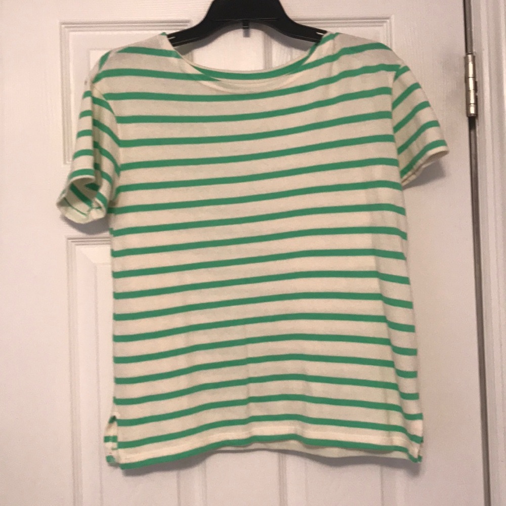 Old Navy green striped tee